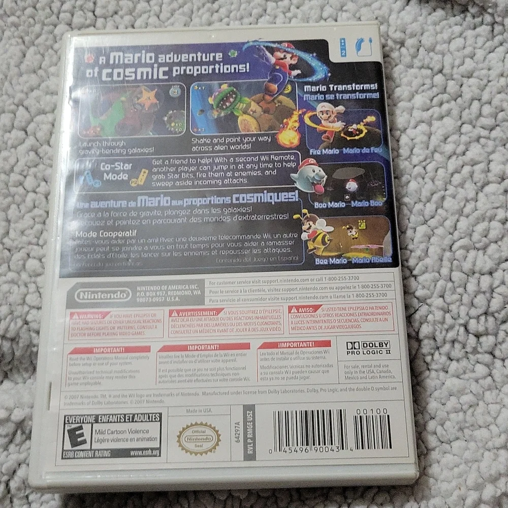Wii Super Mario Galaxy video game